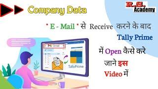 Tally Prime-How to send data through email from tally| After receive email data how to open in tally