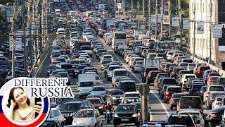 Moscow's Huge Morning Traffic Jam After Victory Day Celebration 2016 on Different Russia