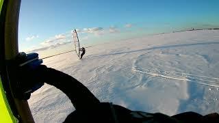 Ice surfing in Oritkari,Oulu,Finland