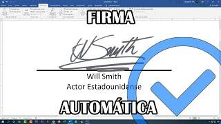  Como hacer una FIRMA AUTOMÁTICA en WORD para ser usada siempre  (Guardar Firma)