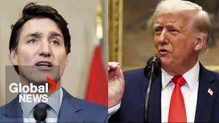 Trump tariffs: US president wants to see “total collapse” of Canadian economy, Trudeau says