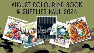 August Colouring Book & Supplies Haul 2024