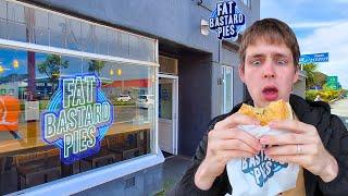 AMERICAN tries FAT BASTARD PIES in NEW ZEALAND!!!