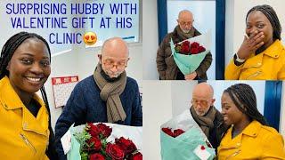 SURPRISING MY HUSBAND AT WORK IN HIS CLINIC WITH VALENTINE GIFT…