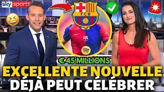 OFFICIEL EXCELLENTE NOUVELLE! BARCELONE CONFIRMÉ MAINTENANT! DÉJÁ PEUT CÉLÉBRER! ACTU DE BARCELONE