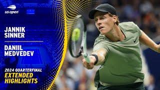 Jannik Sinner vs. Daniil Medvedev Extended Highlights | 2024 US Open Quarterfinal