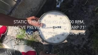 Thrust test rotax 100hp and Petrenko prop