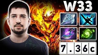 CRAZY Game From W33 on SHADOW FIEND | Dota 2 Shadow Fiend 7.36c