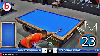 3 Cushion Billiards High RUN 23 TURKIYE RECORD TOLGAHAN KİRAZ !! 3 Bant Bilardo YÜKSEK SERİ 23 !!