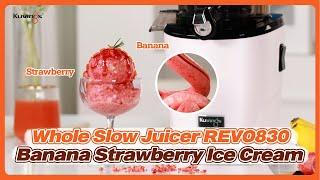 Kuvings Whole Slow Juicer REVO830ㅣBanana Strawberry Sorbet Recipe