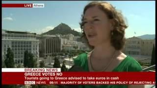 Greece votes NO in Referendum Joe Lynam BBC with Megan Greene from Manulife