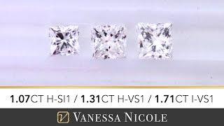 PRINCESS CUT DIAMONDS | Princess Cut Diamond Size Comparison for Jesse