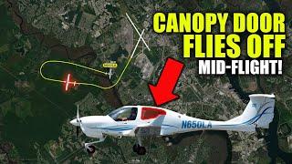 Canopy Door Flies Off Mid-Flight! [Real ATC Audio]