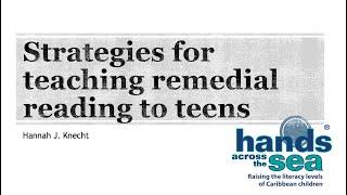 Remedial Reading Strategies for Teens | Hands Across the Sea