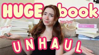 HUGE BOOK UNHAUL | decluttering my shelves for a new season 