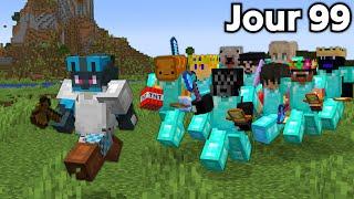 100 Jours CHASSÉ par des Youtubeurs sur Minecraft..