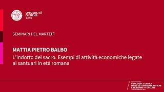 Seminari del Martedì - Mattia Pietro Balbo