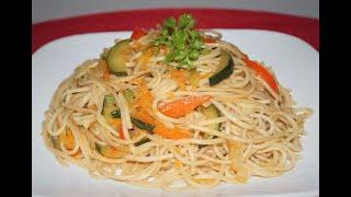 SPAGHETTI con VERDURAS, un almuerzo rápido y sabroso/СПАГЕТТИ с ОВОЩАМИ, быстрый и вкусный обед