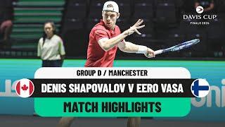 Denis Shapovalov v Eero Vasa | Finland v Canada Davis Cup 2024 Finals Group Stage