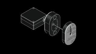 RUIWOR RW1117 Slow Retract Anti Theft Retail Pulling Box With Magnetic cable holder For Open Sale