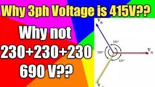 Why 3 phase supply is 415V not 660V| Electrical Calculation | Hindi