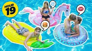 LAST TO LEAVE THE SWIMMING POOL WINS **FUNNY CHALLENGE** | Sawyer Sharbino