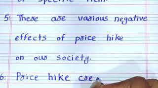 Price Hike Essay in English 10 Lines