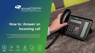 Panasonic Handset: how to Answer an Incoming Call