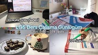 LGS Ders Çalışma Günlüğüm #23 | Ara Tatil, Deneme Sonuçlarım?, 206 Soru