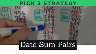 Pick 3 Lottery Strategy | Date Sum Pairs - For entertainment purposes only!