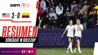 ¡LAS ESTADOUNIDENSES GOLEARON A LAS CAFETERAS Y ESTÁN EN SEMIS! | EE.UU 3-0 Colombia | RESUMEN