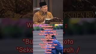 Pesan Presiden Ri #prabowosubianto #mentri #shorts