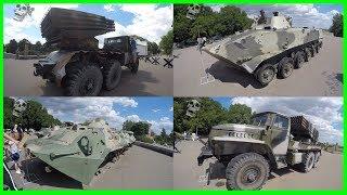 Exploring Abandoned Military Vehicles in Museum of the Second World War. Abandoned APC and Truck