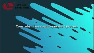 XINYU concrete mixing pump and its operation process #concretemixerpump #concretemixer