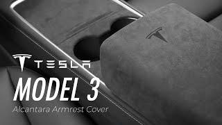 Tesla Model 3 Accessory - Alcantara Armrest Cover