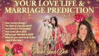 Love Life & Marriage Predictions 2025 | ️Pick your Date of Birth | Tarot Card Reading - Hindi 