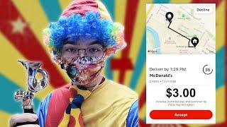 TAKING EVERY ORDER AS A LITERAL CLOWN! (DoorDash)