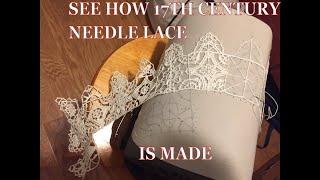 NEEDLE LACE DEMO: How to make needle lace ASMR-style video