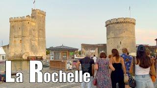 La Rochelle France, day and night walking tour - La Rochel 4K UHD