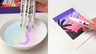 3 COOL ART HACKS for Beginners with Arrtx Acrylic Markers