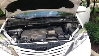 TOYOTA SIENNA - How to open hood