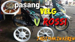 cara mudah ganti velg Yamaha mio m3 || proses pemasangan velg