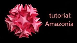 kusudama - modular origami - amazonia - tutorial - dutchpapergirl