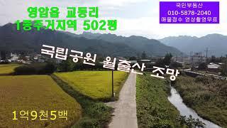 #전남토지(1510)영암군 영암읍 교동리 1종주거지역 전502평 매1억9천5백 펜션 전원주택 풀빌라 빌라 원룸 농막 텃밭 주말농장적합  국립공원 월출산 전망좋음 국민부동산tv