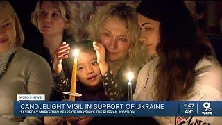 Candlelight vigil in support of Ukraine in Cincinnati area
