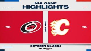 NHL Highlights | Hurricanes vs. Flames - October 24, 2024