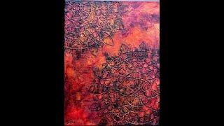 Mixed Media Tutorial- Sunset Glow- Two Background Tutorials- One Canvas