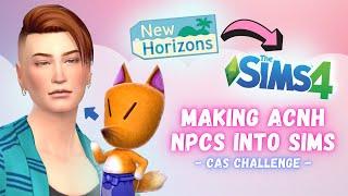 TURNING ANIMAL CROSSING NPCs INTO SIMS!  | The Sims 4 CAS CHALLENGE