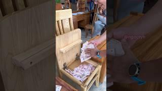 Creative hidden-compartment wooden chairs #furniture #woodworking #diy #asmr