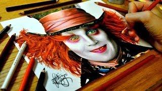 Drawing Johnny Depp as the Mad Hatter